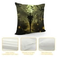 thumbnail image 4 of Cryptid Yellow Moon with Bats Siren Head Folklore Throw Pillow, 4 of 5