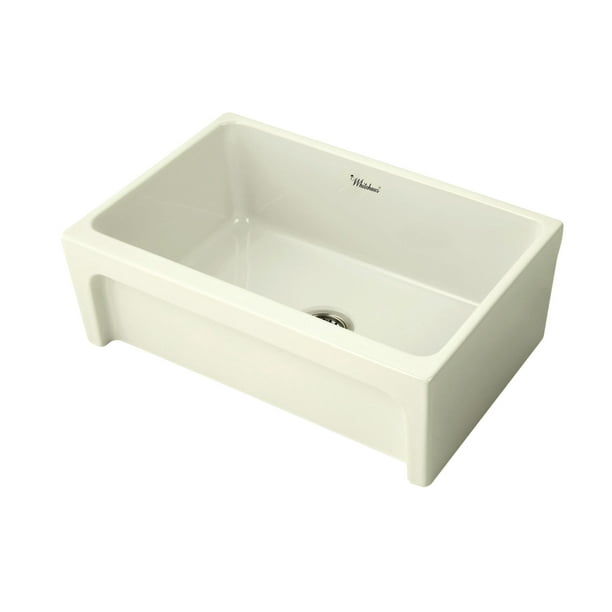 Whitehaus Whq5530 Glencove 30 Farmhouse Single Basin Fireclay Kitchen Sink Off White Com Whitehaus Whq5530 Glencove 30, Whitehaus Farm Sink