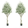 thumbnail image 2 of Danolapsi 2pcs Artificial Olive Tree,Faux Trees Indoor With Planter,Fake Olive Tree With Natural Wood Trunks,Realistic Leaves And Fruits For Home Office Living Room Decor, 2 of 8