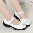 thumbnail image 5 of NOLDARES Girls Sparkle Dress Shoes Toddler Glitter Princess Flats Kids Mary Jane Girl Shoes for Wedding Party Dance(White,11.5-12 Years), 5 of 7
