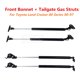 thumbnail image 1 of Pair Bonnet + Pair Tailgate Gas Struts Lift Support For Toyota Land Cruiser 80 Series 90-97 Front Bonnet Length 47cm Tailgate, 1 of 1