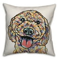 thumbnail image 2 of Creative Products Watercolor Doodle 16x16 Spun Poly Pillow, 2 of 3