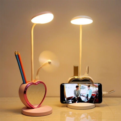 LED Eye-Caring Desk Lamp with USB Charging Port Reading Night Light Table Lamp