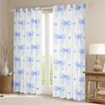 thumbnail image 2 of Manfei Light Blue Bow Love Heart Curtains Pack of 2 (42x84 Each), Cute Princess Style Curtains Blackout for Boys Girls Women Men, 2 of 6