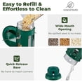 thumbnail image 5 of Squirrel Proof Bird Feeders with Weight-Activated Perches, Metal Wild Feeder for Outdoors Hanging, 3 lb Large Seed Capacity, Green, 5 of 7