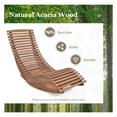 thumbnail image 4 of Acacia Wood Rocking Chair - Outdoor Patio Rocker with Widened Slatted Seat, High Back, 360lbs Capacity - Garden, Porch, Backyard Furniture - Natural Finish, 4 of 9