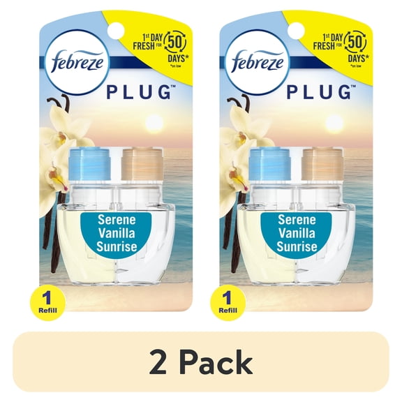 (1 pack) Febreze PLUG Air Freshener, Serene Vanilla Sunrise, .87 oz Oil Refill