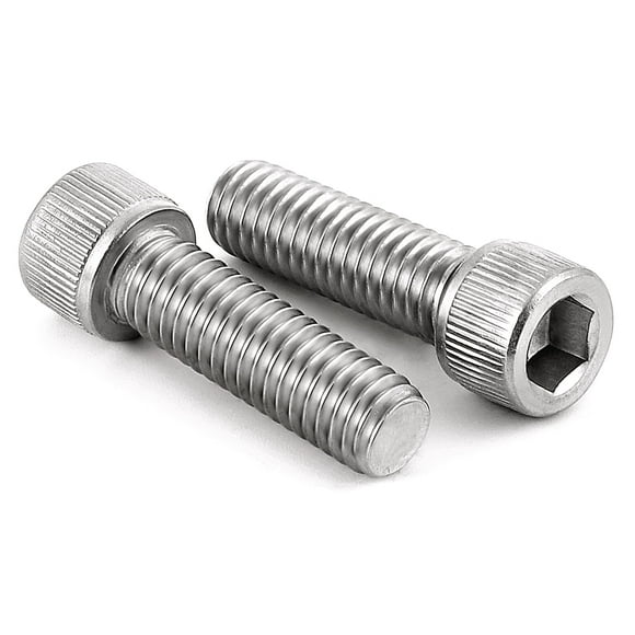 M8-1.25 x 45mm Vis de Tête de Douille, Entraînement de Douille Allen, Acier Inoxydable 304, Filetage Complet, Finition Lumineuse, 5 Pcs