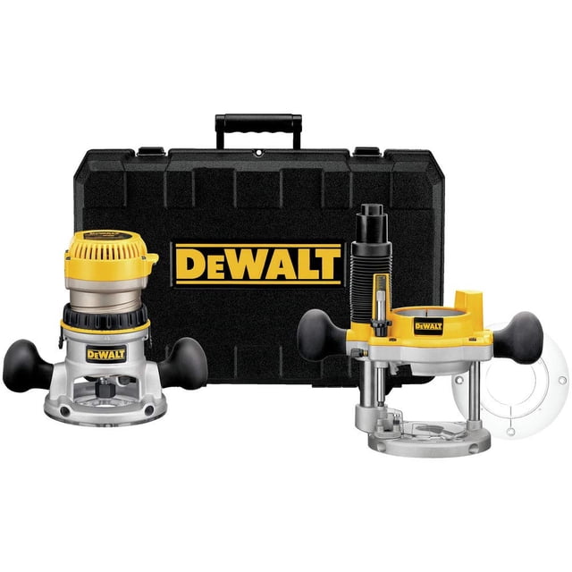 Kit combinado de enrutadores DEWALT DW618PK de 2,25 HP con funda rígida