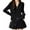 #159-Black, variant on Women's Jackets Turtleneck Ziper Cardigan Sweaters Oversized Drop Shoulder Long Sleeve Casual Solid Mesh Knit Jumper Tops Outerwear