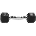 thumbnail image 3 of (2 pack) BalanceFrom Rubber Encased Hex Dumbbell, Cool Gray 5 lb, 3 of 6