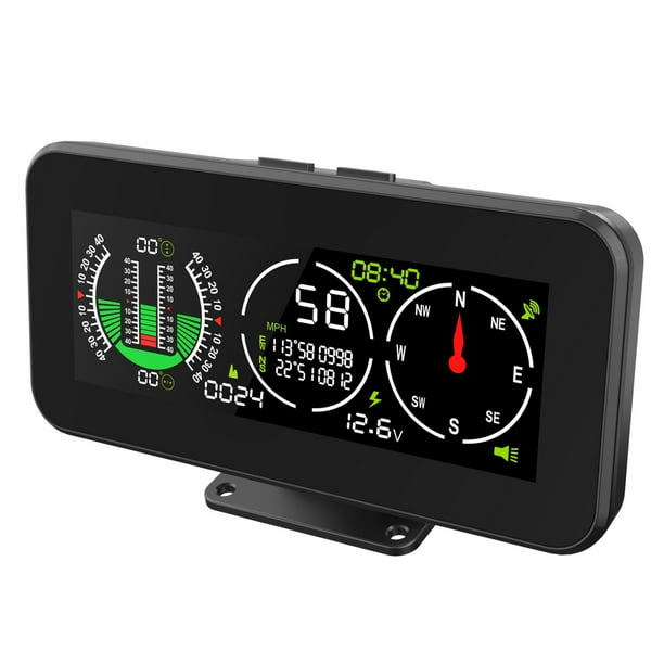 Mrcartool M60 Car GPS Speedometer HUD Pitch Angle Slope Meter