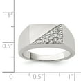 thumbnail image 5 of 925 Sterling Silver Men's Cubic Zirconia Ring Size 10, 5 of 7