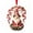 E, variant on 3.15 in 2D Candy Cane Christmas Ornament, Vintage Red and White Hanging Pendant with Santa, Gnome, Reindeer and Sleigh Artwork for Tree and Seasonal Display