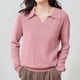 thumbnail image 5 of AUNVITO Women's V-Neck Slim Fit Long Sleeve Knit Sweater with Lightweight Comfort, 5 of 9