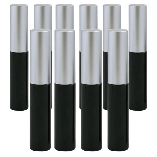 Delineador de Ojos Fácil de Usar EyeLiner 10 pzas. Color: Negro con tapa Plateada Plástico AS + ABS Rellenable VentDepot MXEYE-006