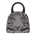 thumbnail image 5 of XMXT Lunch Bag Women, Tiger Art Pattern Grey Large Lunchbox Insulated Lunch Box for Work School, Gray, 5 of 9