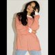 thumbnail image 4 of Camiseta de Larga Extragrande para Mujer, Túnica A Rayas con Bloques de Color, Sudadera Holgada de Otoño con Cuello Redondo Naranja S, 4 of 10