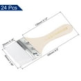thumbnail image 2 of Uxcell 24Pcs 6.5" Paint Brush 2.4" Width Soft Nylon Bristle with Wood Handle for Wall, Cabinets, Fences White, 2 of 5
