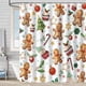 thumbnail image 2 of Cortina de Baño ZCHOMI 183x183 cm de Navidad con Hombre de Jengibre, 2 of 6