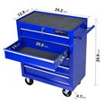 thumbnail image 5 of Tool Cabinet, 5 Drawer Tool Chest, Tool Storage Cabinet for Garage Storage with 4 Wheels and Locking System, BLUE, Blue Tool Storage Cabinet,Steel Rolling Tool Cabinet, Tool Organizers Tool Cabinets, 5 of 11