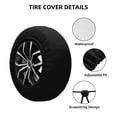 thumbnail image 2 of Sikiie Geisha Skeleton With Flowers PVC Leather Spare Tire Wheel Cover Spare Tire Cover, for Car Truck SUV Camper Trailer Universal Fit(14-17in)-17 inch, 2 of 6