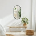 thumbnail image 2 of Black 20 x 33 Inch Metal Oval Mirror, 2 of 7