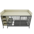 thumbnail image 4 of LiviNest Dog Cage with Storage: Modern Pet Crate Furniture for Small Apartments - Iron Frame & MDF Design with Wheels & Drawers for Medium Dogs, 4 of 6