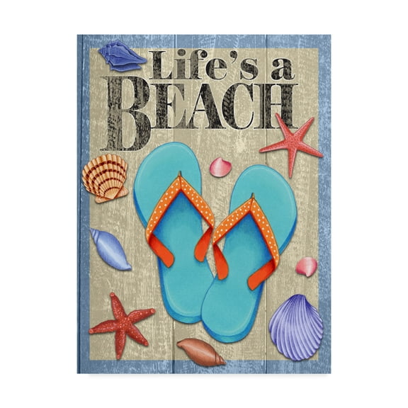 Trademark Fine Art 'Lifes A Beach' Canvas Art by Kimura Designs