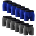 thumbnail image 2 of 12PK Performance Mens Boxer Briefs Polyester Underwear Size Small M Large XL XXL, 2 of 10