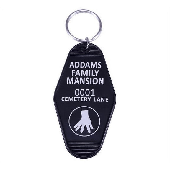 Addams Family Mansion Cemetery Lane Hotel Room Key Tag Chain
