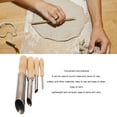 thumbnail image 4 of Clay Hole Cutters, 4pcs Stainless Steel Birch Multipurpose Lightweight Compact Sculpting Tools  For Professional For Handicrafts Carving, 4 of 8