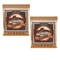 2 PACK Ernie Ball 2148 Earthwood Acoustic Phosphor Bronze Guitar Strings 11-52