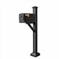 thumbnail image 3 of Qualarc WPD-SC2-S7-LMC-BL Westhaven Cast Aluminum Post Mount System with Lewiston Mailbox, Square Collar and Pyramid Finial, Ships in 2 Boxes, Black, 3 of 4