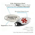 thumbnail image 2 of MyIDDr - Pre-Engraved Diabetes Type II Medical Alert Bracelet, Stainless Steel, Free Wallet Card Included - USA Seller, 2 of 6