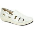 thumbnail image 1 of kozi Sandale Compensée Décontractée Confortable pour Femme à Enfiler Mocassin OY3236 Bout Rond Double Côté Gousset Semelle Intérieure Amovible Champagne Argent, 1 of 8