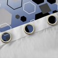 thumbnail image 4 of Erosebridal Abstract Honeycomb Hexagon Black Out Curtains,Gradient Minimalist Geometric Square Curtains Pack of 2 (42x63 Each) For Teens Boys Girls,Black Blue, 4 of 6