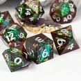 thumbnail image 4 of Cusdie 7-Die Sharp Edges DND Dice, Handcrafted Polyhedral Dice Set, for Role Playing Game Dungeons and Dragons D&D Dice MTG Pathfinder, 4 of 5
