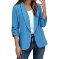 thumbnail image 2 of Long Sleeve Cardigan For Women, Solid Color Casual Knit Outerwear Shrug, Soft Draped Open Front Sweater Jacket, Everyday Lightweight Fall Spring Top Light Blue M, 2 of 9