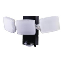 270° Black Motion Sensor Battery Powered Outdoor 3-Head Dusk to Dawn LED Security Flood Light 1300 Lumens