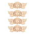 thumbnail image 3 of Appliqué de Porte Fleur, Appliqué Sculpté Durable, Style Vintage pour la Maison pour Porte d'Armoire et d'Armoire, 3 of 8