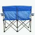Kamp-Rite Aluminum Foldable Oversize Outdoor Double Camping Chair, Blue ...