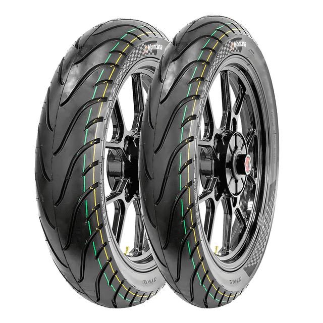 Llantas De Moto Montana 140/70-17 + 110/80-17 M-77c Urbana Uso Sin Camara