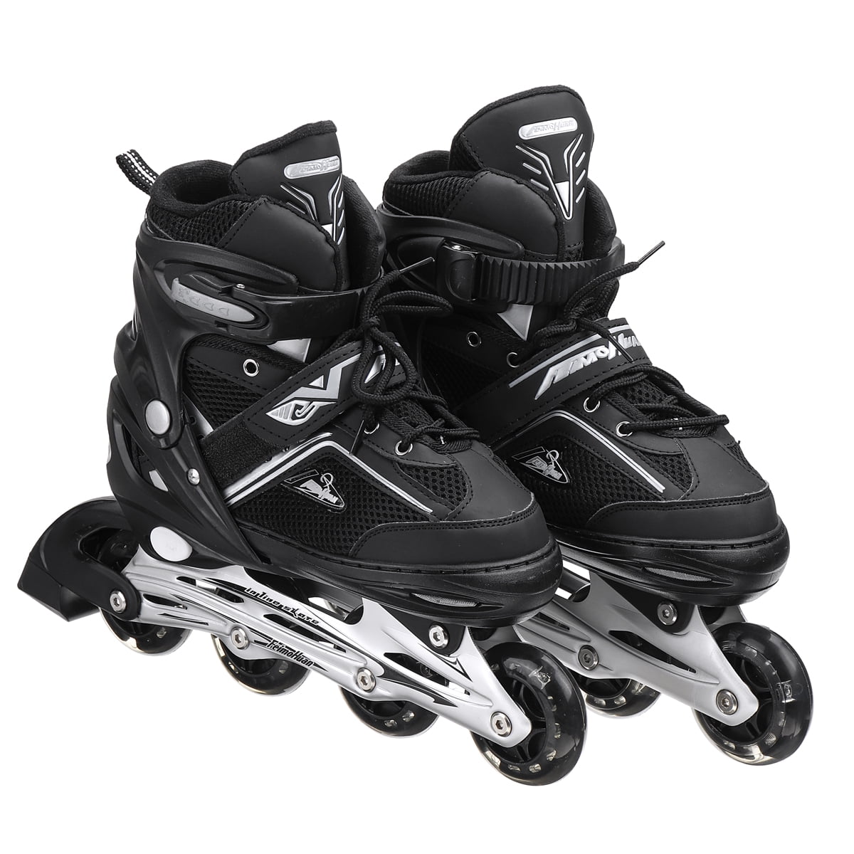 4 Size Adjustable Inline Skates for Kids and Adults, Outdoor Blades