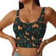 thumbnail image 1 of Balery Deers In The Forest Sujetadores deportivos con espalda cruzada para mujer, acolchados, sin costuras, de alto impacto, ideales para yoga, gimnasio, entrenamiento y fitness.-XX-Large, 1 of 8