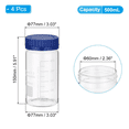 thumbnail image 2 of 4 Pack Reagent Media Storage Bottles, 500ml Borosilicate Glass Wide Mouth Graduated Round Bottles with, 2 of 6