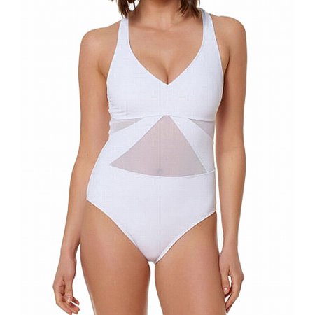 Women's Swimwear One-Piece Mesh Strappy 8 (Best Swimsuits For Women Over 60)