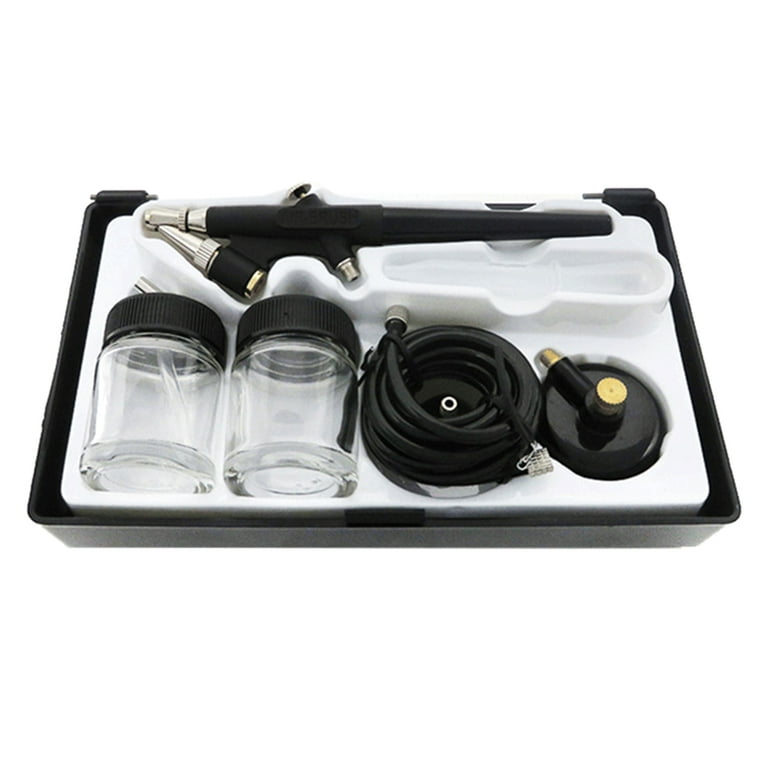 Siphon Feed Airbrush Single Action Air Brush Kit 0.8mm Spray Gun Paint  Tools Kit