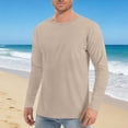 thumbnail image 2 of akafmk Mens Sun Protection Shirts Long Sleeve Workout Shirt Solid Color Lightweight Breathable Summer Athletic Tees, Size L, 2 of 7