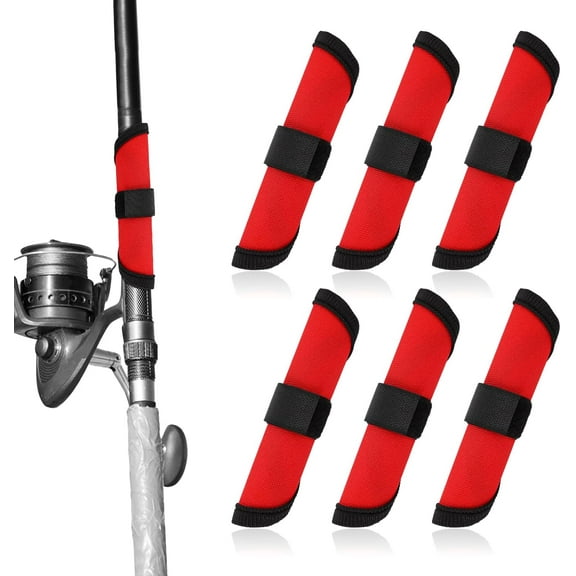 6pcs Lure Wrap, 5.9 Inch Fishing Lure Covers Bait Gloves Rod Armour Fish Hook Storage Protectors Pole Sleeve Lure Shield Guard to Keep Fishermen Fishing Safe for Fishing Rod